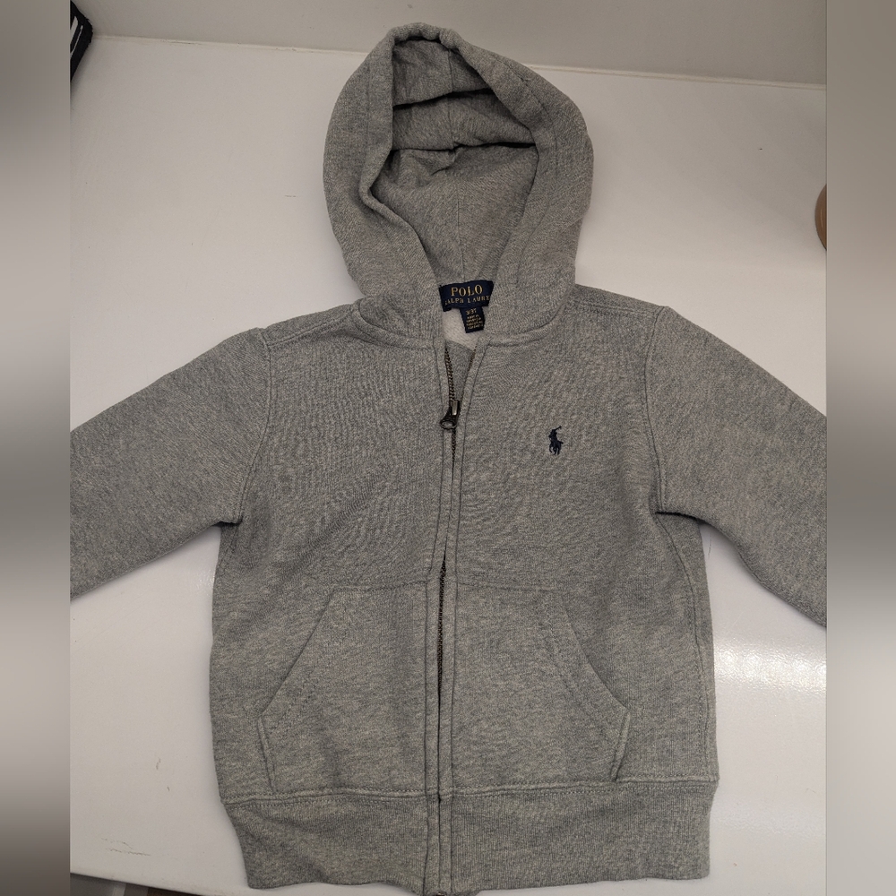 Gray Polo Ralph Lauren fleece hoodie